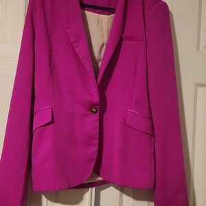 Fashion Nova Pink Blazer Structured Shoulders